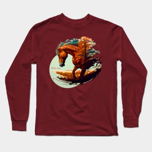 Horse Power and Wind Surreal Fusion Long Sleeve T-Shirt